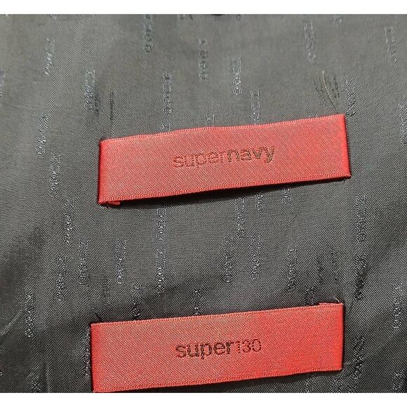 Hugo boss mens size 38R blazer virgin wool super 130's navy blue - Picture 4 of 8